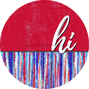 Patriotic Door Hanger Hi Dco - 01530 - Dh 18’ Round Wood